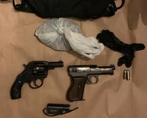 Three loaded firearms recovered by police