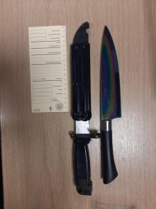 Thirteen year old boy arrested after being found in possession of two knifes and illegally riding motorcycle