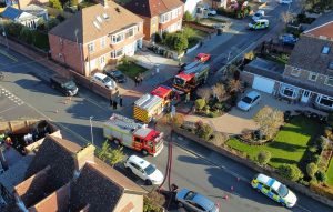 Firefighters scrambled to Drayton fire after teenager sets fire to bedroom after locking his mother out house