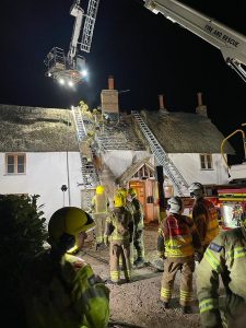 Over 60 firefighters from across Hampshire tackle thatched roof blaze