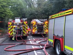 HIWFRS take over 40 calls to timber garage ablaze in Blackwater