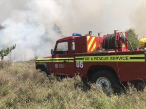 Yateley Common wildfire prompts plea for public to take extra care