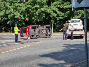Firefighters called to collision in Havant following vehicle roll-over with two elderly occupants